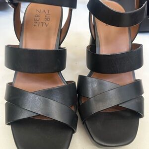 Naturalizer Julisa Black Leather Sandals